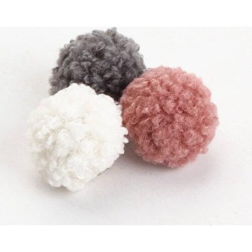 10pcs Autumn And Winter Lamb Wool Ball With Hanging Earrings For Girls Statement Earrings Cute Pendant Diy Jewelry Accessories