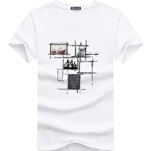 100% Cotton T-shirt Funny Graphic Printed White Fashion Summer T Shirt Plus Size Streetwear Men Clothes Tee Shirt Dropship