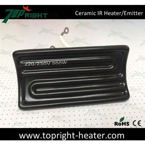 122X60mm 220/230v 200W black Ceramic Panel Heaters for IR Heating