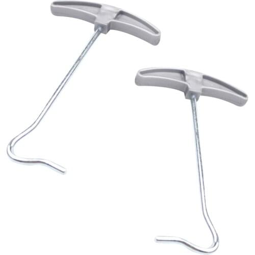 2Pcs Tent Peg Puller Steel Hook Extractor Caravan Awning Camping Outdoor Kit