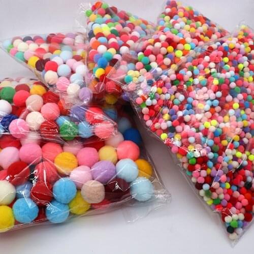 20grams Colorful Soft Flannel Fluffy Pompom Polypropylene Crafts Childrens Toys DIY Home Decoration Sewing Supplies Accessories