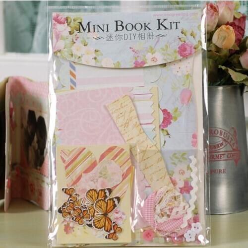 2016 DIY Scrapbooking Set Handmade Lovers Gift PasteType baby Photo Album mini DIY Photo Album