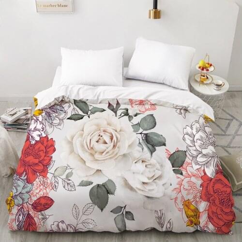 3D Duvet cover Quilt/Blanket/Comfortable Case Luxury Bedding 135 140x200 150x200 200x220 for Home Nordic rustic style Flowers