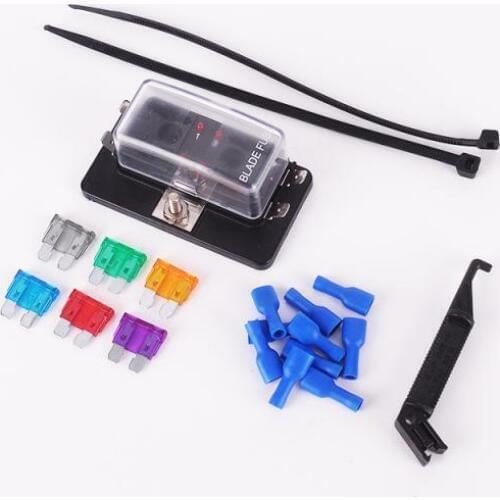 4 Way Automotive Motor Fuse Holder Wire Terminal Fuse Puller With Ribbons