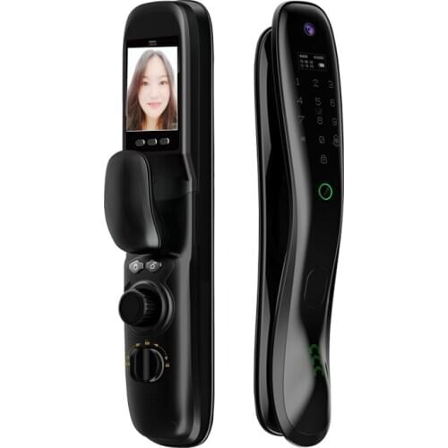 Electronic Lock Usb Fingerprint Lock Face Smart Fingerprint Door Lock With APP Unlock IC Card Face & Camera Monitor Passcode