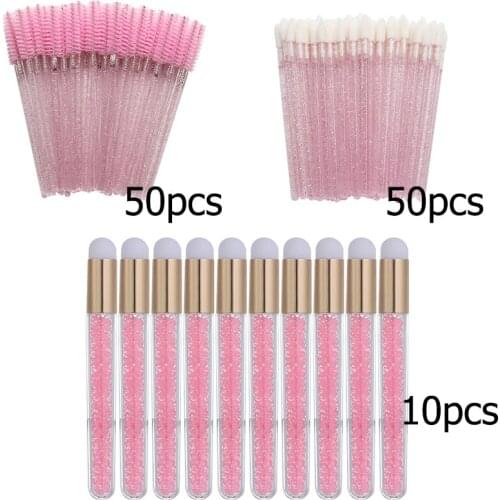 Crystal Eyelash Cleaning Brush Set Lipstick Mascara Wands Eyeshadow Applicator Eyelash Cleaner Cleaning Cosmetic MakeUp Tool
