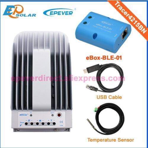 24V Battery Solar controller Charging system home application Tracer4215BN MPPT EPEVER bluetooth function Phone APP Android