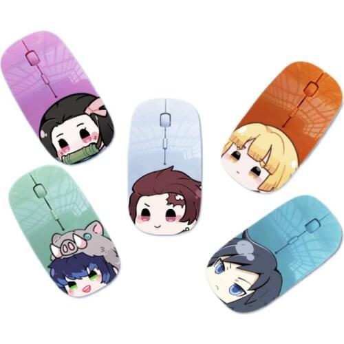 Anime Demon Slayer Kamado Kimetsu No Yaiba Tanjiro Nezuko Cosplay Wireless Mouse Blade Notebook Desktop Computer Game Office