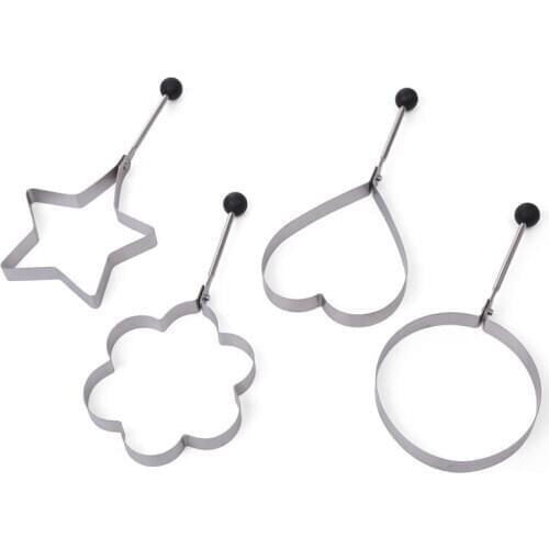 Kitchen DIY Stainless Steel Egg Frier Heart Mould Set Rice Ball Mould Creative Kitchen Tool