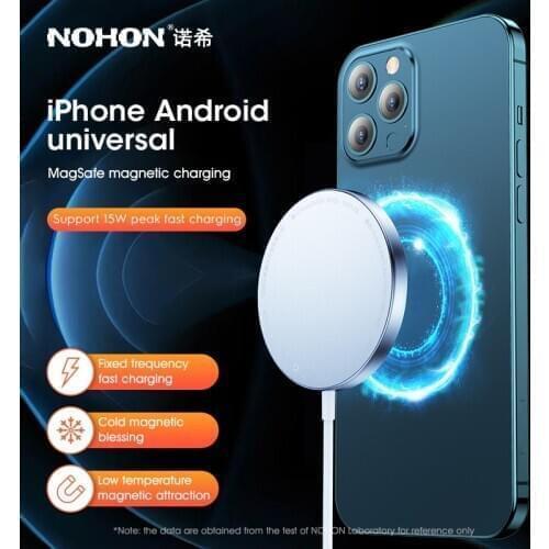 NOHON Magnetic 15W Wireless Charger Stand For iPhone 12 Pro Max Mini Magsafe Type C Fast Charging Pad For IOS Android Universal
