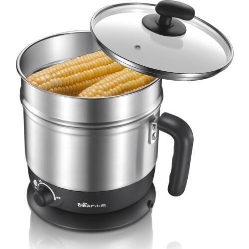 Bear Multifunction Household Electric Skillet Mini Dormitory Hot Pot Cooking Pot Multifunction Electric Cooker DRG-C123