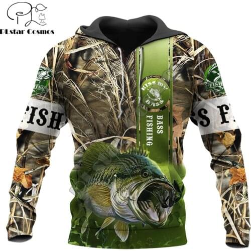 Bass Fishing 3D All Over Printed Men Hoodie Harajuku Streetwear autumn hoodies Sweatshirt Unisex Casual jacket Tracksuits KJ0109