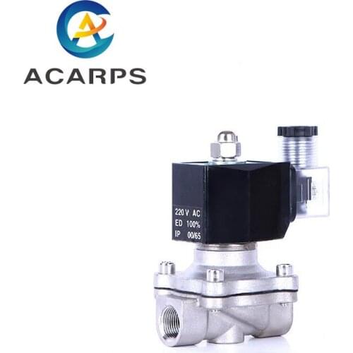 3/4" Normally Closed Stainless Steel Solenoid Valve IP65 Pipe Control Switch Valve Water Valve 220V 110V 24V 12V