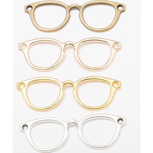 12pcs glasses Vintage zinc alloy metal pendant charms for diy jewelry making 3351