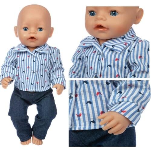 Baby New Born Fit 17 inch 43cm Doll Clothes Accessories Skirt Cowboy Suit For Baby Birthday Gift