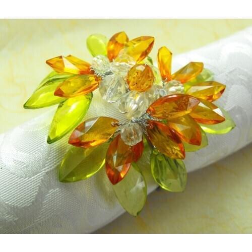 Plastic flower napkin ring, napkin holder for wedding
