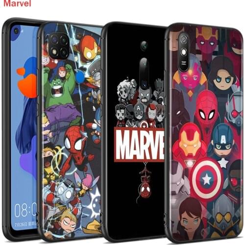 Silicone Cover Marvel Cartoon Heros For Xiaomi Redmi 9T 9 9C 9A 9AT 9i 8 8A 7 6 Pro 7A 6A 5 5A 4X Plus Phone Case