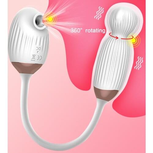 Strong Sucking Vibrator 360°rotation Vibrating Sucker Anal Vagina Clitoris Stimulator Wearable Suction Erotic Sex Toys for Women
