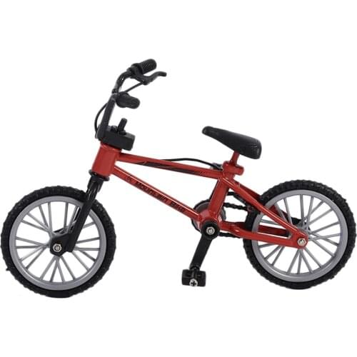 OCDAY Simulation Alloy Finger bmx Bikes Children Mini Size Green fingerboard bicycle Toys With Brake Rope Gift