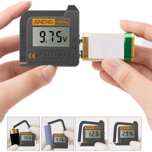 Battery Impedance Tester 1PCS Discharge Capacity Ammeter Voltmeter Energy Tester For AA 9V 1.5V