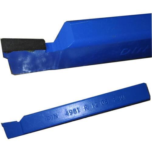 DIN 4981 Carbide-Tipped Lathe Tool Blue Brazed Carbon Turning Tools Durable Grooving Machine Parts 8*8/10*6/10*10/12*8mm