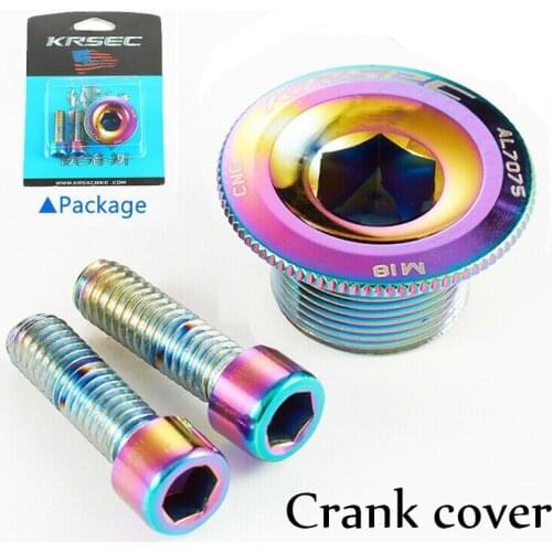 KRSEC M15 M18 M20 Crank Cover Aluminum Alloy MTB Crankset Screw Cap BMX Road Bike Arm Bolt Mountain Bike Crank Parts