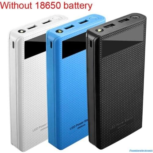 Type C Dual USB QC3.0 7x 18650 Battery DIY Power Bank Box Charger For Cell Phone