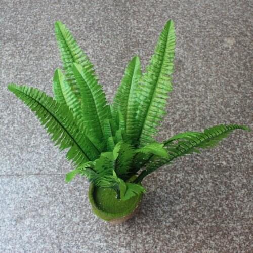18 heads Artificial Fern Grass Big Leaf Persian Grass Plant Wall Distribution Tropical Rainforest Green Plant