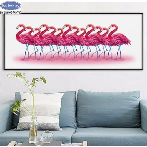 5d diy diamond painting Flamingo animals 3d picture cross stitch 3d diamond embroidery Game kits diamond mosaic home Decoration