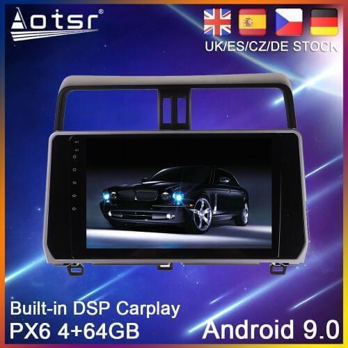 Android 10.0 PX6 Car DVD Player GPS Navigation For Toyota Land Cruiser Prado 2017+ Auto Radio Stereo Multimedia Player Head Unit