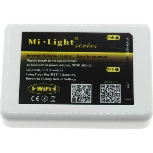 Free Shipping DC5-24V Wireless RGB wifi remote controller for 2.4G Mi.light RGB W led bulb strip For IOS Android system