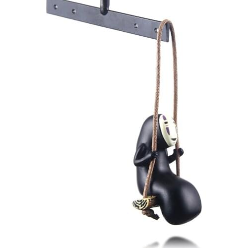 Spirited Away No Face man figure Keychains car bag pendant Keyring fashion Jewelry Accessories