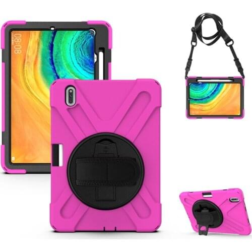 Case For Huawei MatePad Pro 10.8 2019 MRX-W09 MRX-AL09 10.8" Heavy Duty Rugged Protection Cover with Kickstand Hand+Neck Strap
