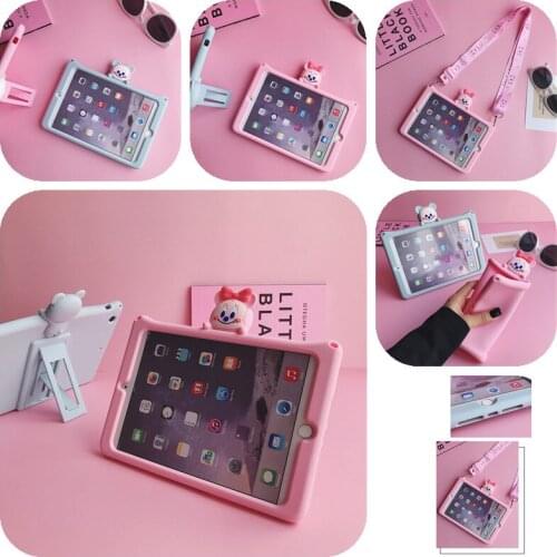 Disney Mickey Lotso Anime Cartoon Couples Tablet PC Cover with Stand Mini1/2/3/4/5 Ipad2/3/4 Ipad Pro Ipad2017-2018Applicable