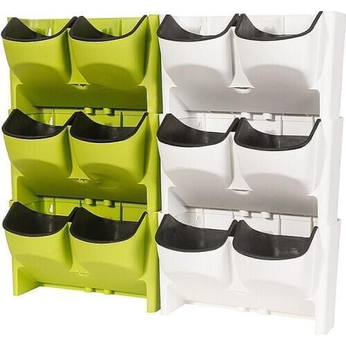 Flower Pot Stackable Wall Planter Garden Flower Pots Wall Hanging Vertical Succulents Plant Pot Bonsai Pot Home Decor Wholesale