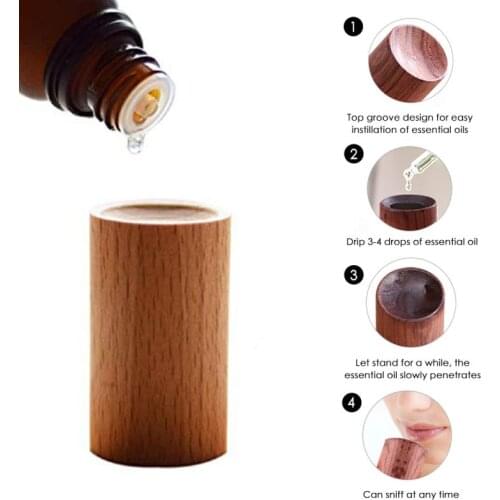 Essential Oil Aromatherapy Diffuser Wooden Aroma Diffuser Eco-Friendly Fragrance Diffused Wood Refreshing Health Sleep Aid