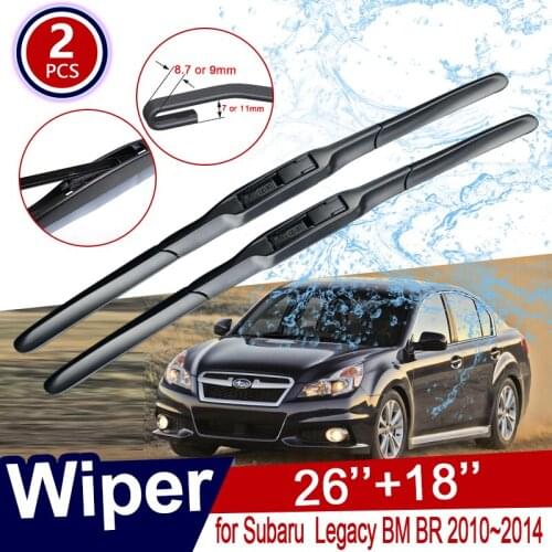 For Subaru Legacy BM BR 2010 2011 2012 2013 2014 Car Wiper Blade Front Window Windscreen Windshield Wipers Car Stickers Goods