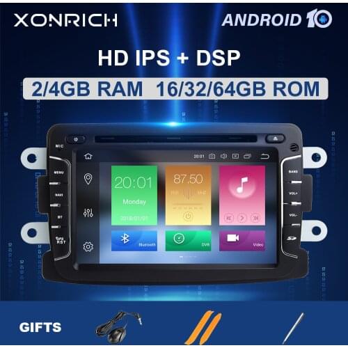 Xonrich Android 9.0 Car DVD Player For Logan2 Lada Xray 2 Duster Renault Captur Dacia Sandero 2 Dokker Wifi GPS Navigation Radio