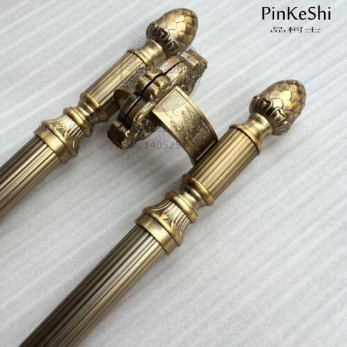 Europ ancient yellow bronze glass door stainless steel handle, hotel club wooden door big handles