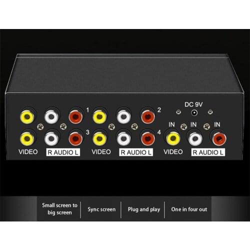 2/4/8 Way AV Signal Composite RCA AV Swithcer Splitter Audio Video Selector Switch for STB DVD Player HDTV VCD VCR Converter