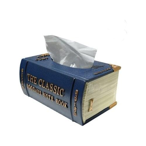 Nordic Style Resin Tissue box English Book Tray Creative Living Room Coffee Table Household Paper Towel Storage Box Home Decorat