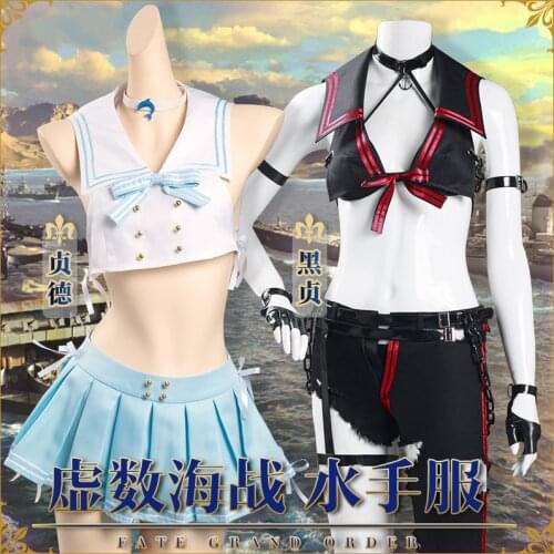 Anime Fate/Grand Order FGO Black Saber Jeanne d'Arc Alter Sailor JK Suit Uniform Cosplay Costume Halloween Women Free Shipping
