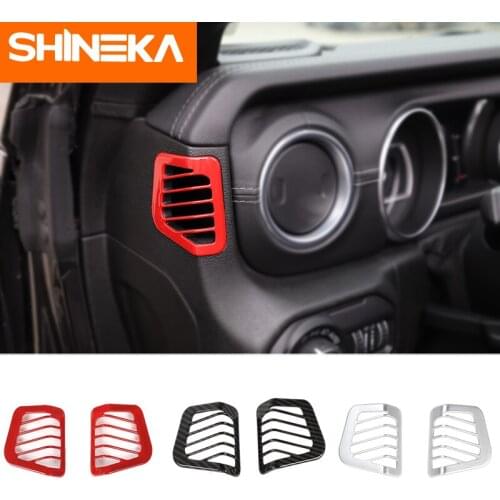 SHINEKA Interior Mouldings for jeep wrangler jl Dashboard Side Vent Decoration ABS Sticker for Jeep wrangler jl accessories