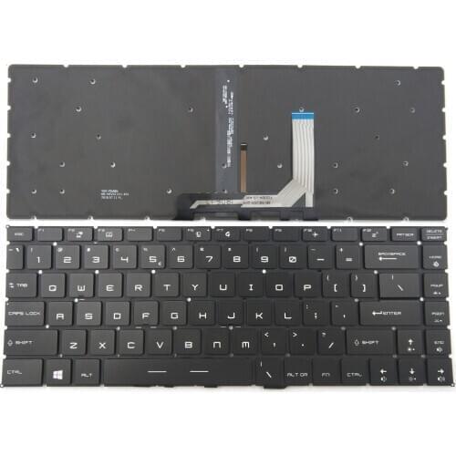 New Laptop Keyboard for MSI GS65 GS65 Stealth 8SE 8SF 8SG Thin 8RE 8RF GS65VR MS-16Q2 US Black With Backlit