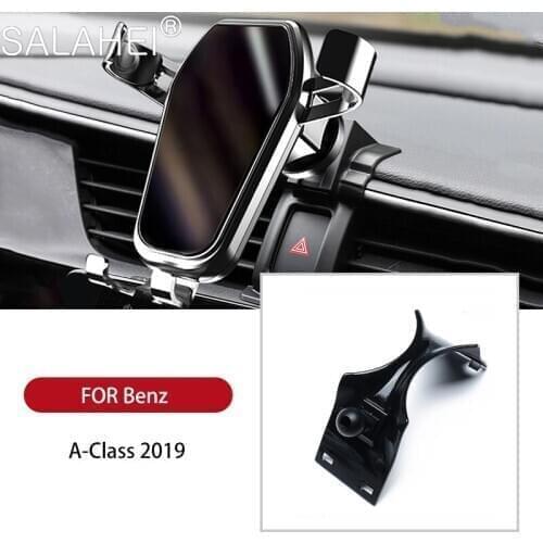 New Car Mobile Phone Holder Stand Support Accessories For Benz A-Class 19 No Magnetic GPS Smartphone Air Vent Clip Mount Bracket