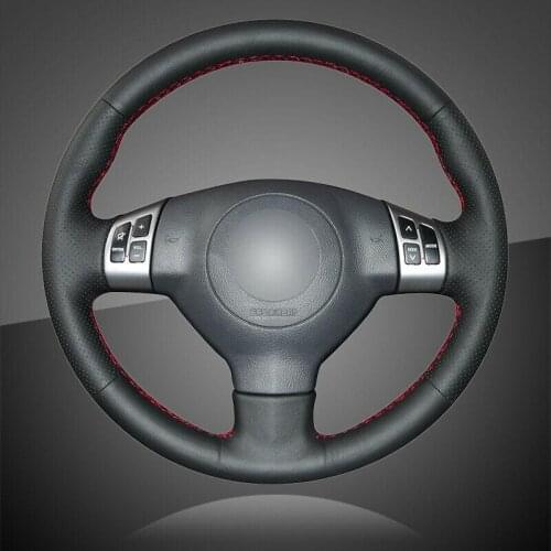 Car Hand Stitched Auto Braid On The Steering Wheel Cover for Suzuki Swift 2013