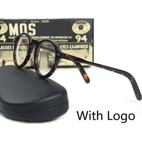 Optical Eyeglasses Frame Men Women Johnny Depp MILTZEN Round Vintage Glasses Computer Acetate Spectacle Frame Male Clear Lens