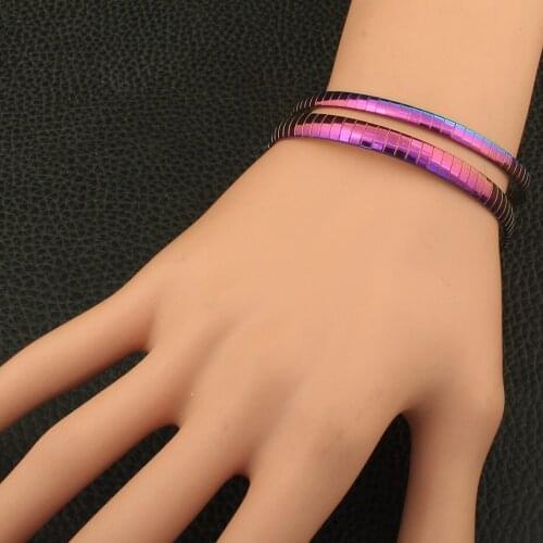 Jewels Store Wholesale Colorful 4mm 6mm Stainless Steel Jewelry OMG Chunky Trendy Snake Chain Bracelets For Women BGCZAJAE1