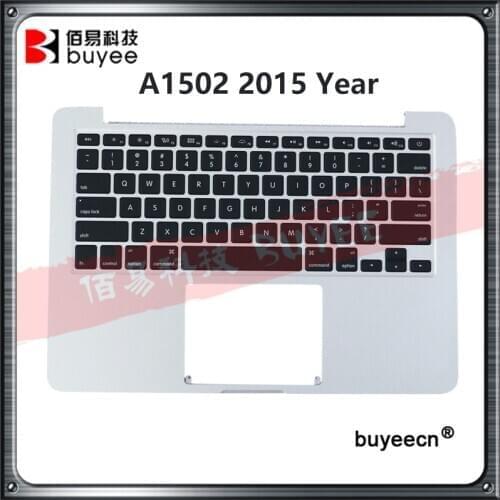 Original US RU Keyboard topcase For MacBook Retina Pro 13.3" A1502 Top Case Palmrest US Russian Keyboard Backlight 2015 Year