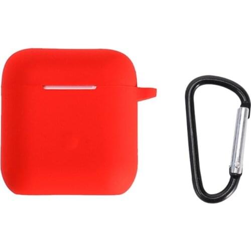 2021 New Anti-fall Dust-proof Protective Cover Silicone Case With Carabiner for QCY T8 Wireless Bluetooth-compatible Earphone